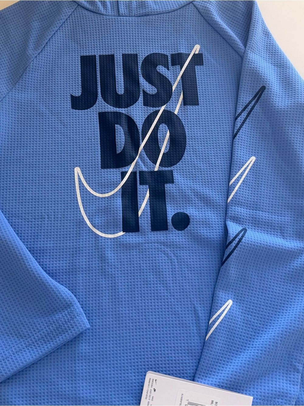 Nike boys Light Blue 'Just Do It' Long Sleeve Shirt